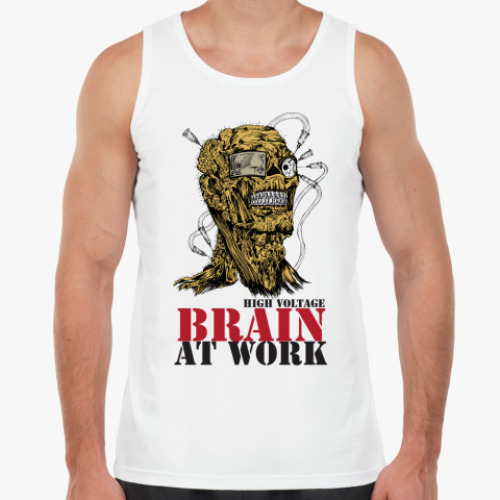 Майка с принтом Brain at work - мозг в работе
