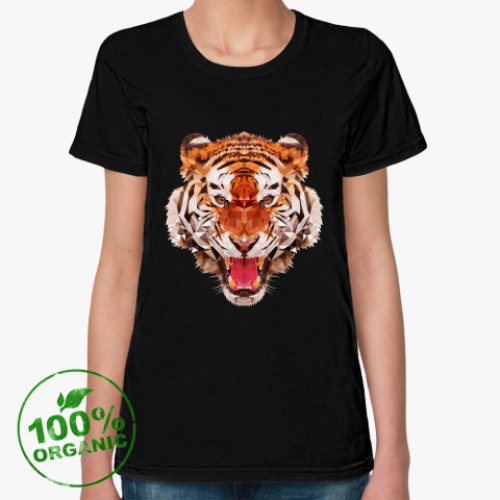 Женская футболка из органик-хлопка Тигр