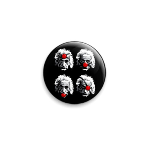 Значок 25мм с принтом Эйнштейн