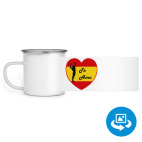 Кружка металлическая белая (круговая запечатка)