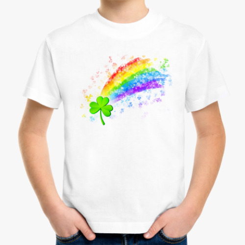 Детская футболка с принтом На удачу!