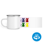 Кружка металлическая белая (круговая запечатка)