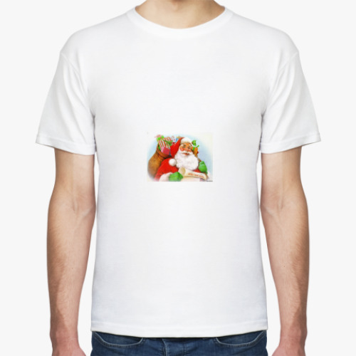 Футболка с принтом Санта Клаус