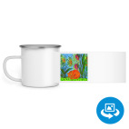 Кружка металлическая белая (круговая запечатка)