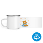 Кружка металлическая белая (круговая запечатка)