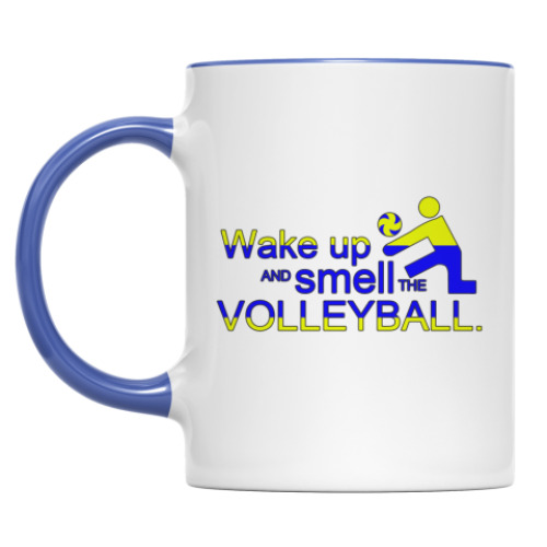 Кружка с принтом Smell the Volleyball
