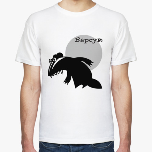 Футболка с принтом Барсук