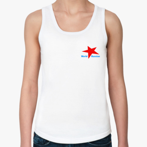 Женская майка с принтом  World Russian