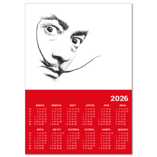 Календарь с принтом Дали