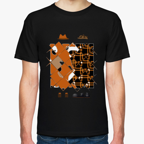 Футболка с принтом Коровьев и Клетчатый