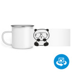 Кружка металлическая белая (круговая запечатка)