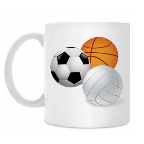 Кружка с принтом Мячи