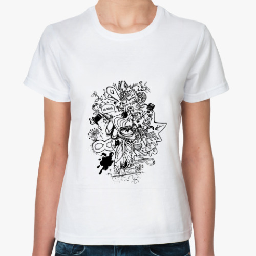 Классическая футболка с принтом Солянка