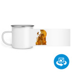 Кружка металлическая белая (круговая запечатка)