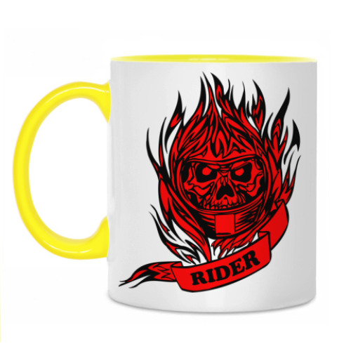 Кружка с принтом Ghost rider