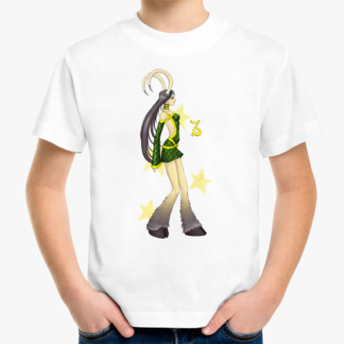 Детская футболка с принтом 'Козерог'