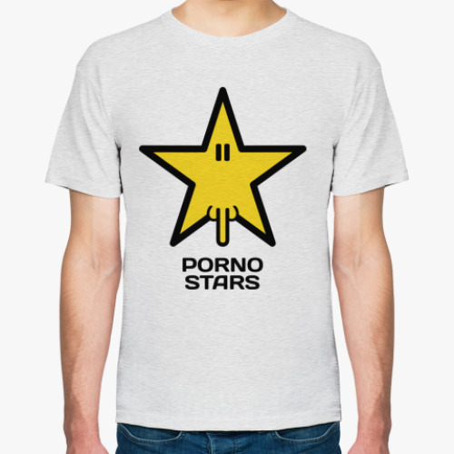 Футболка с принтом Porno Stars (Порнозвезда)