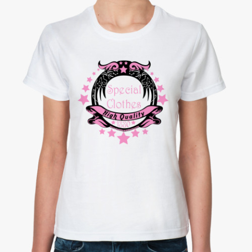 Классическая футболка с принтом Дизайн