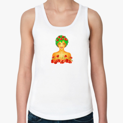 Женская майка с принтом 'Маки'