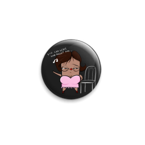 Значок 25мм с принтом Стриптиз