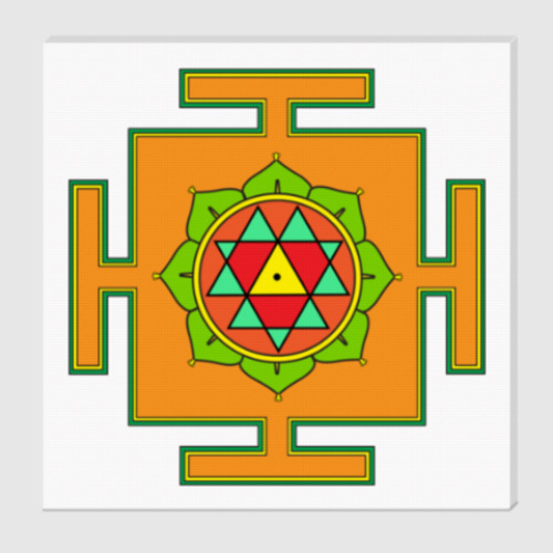 Холст Дурга-янтра для медитаций