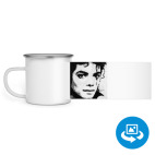 Кружка металлическая белая (круговая запечатка)