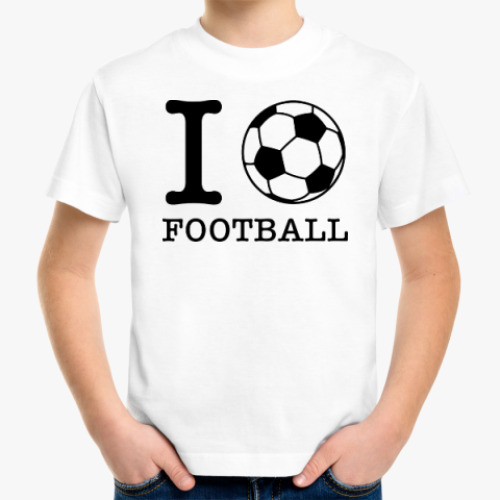 Детская футболка I love football