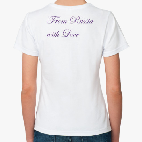 Классическая футболка с принтом Хохлома