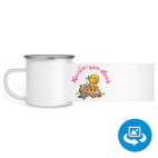 Кружка металлическая белая (круговая запечатка)