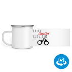 Кружка металлическая белая (круговая запечатка)