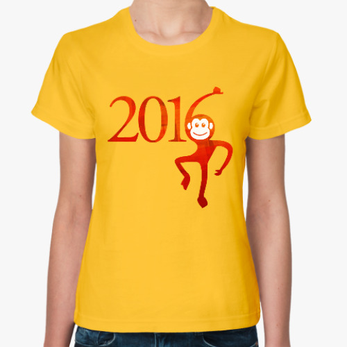 Женская футболка Год Огненной Обезьяны 2016