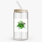 Банка с бамбуковой крышкой