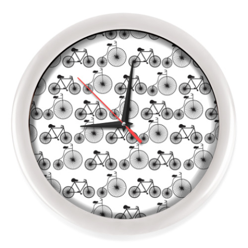 Настенные часы с принтом Велосипеды