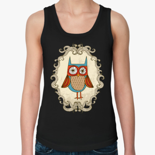 Женская майка с принтом Сова