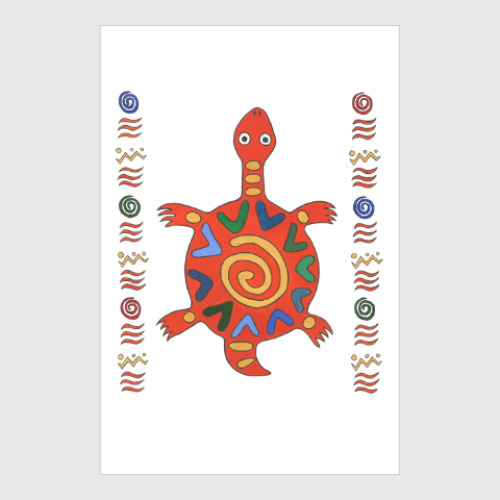 Постер черепашка из Африки