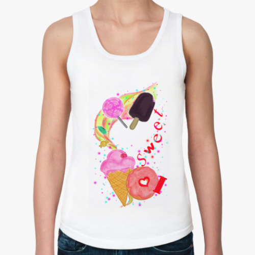 Женская майка с принтом  Sweet