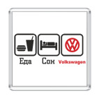Магнит 6.5 x 6.5 см volkswagen