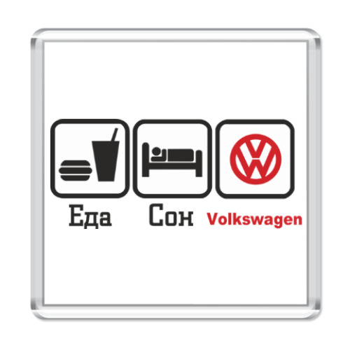 Магнит с принтом volkswagen