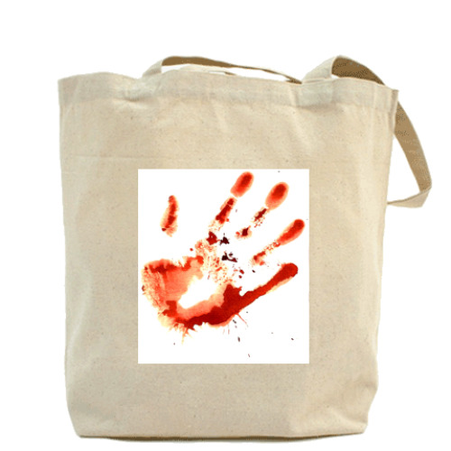 Сумка шоппер с принтом Bloody Hand