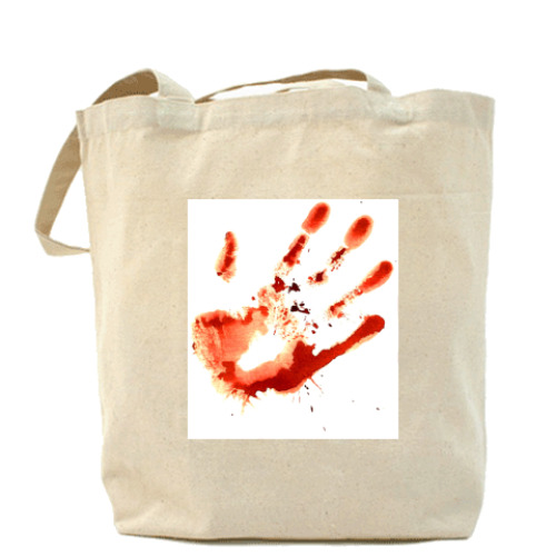 Сумка шоппер с принтом Bloody Hand