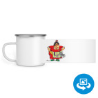 Кружка металлическая белая (круговая запечатка)