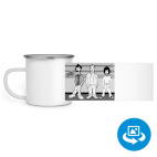 Кружка металлическая белая (круговая запечатка)