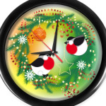 Новогодний венок и снегири