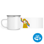 Кружка металлическая белая (круговая запечатка)