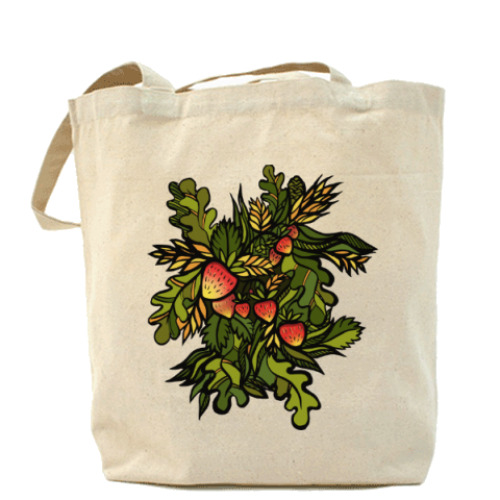 Сумка шоппер с принтом Земляничка!