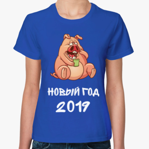 Женская футболка Год Свиньи 2019