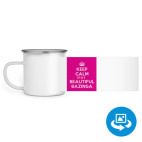 Кружка металлическая белая (круговая запечатка)