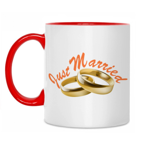 Кружка с принтом Just Married
