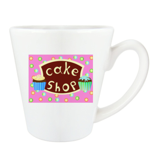 Чашка Латте с принтом сладкая жизнь