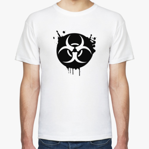 Футболка с принтом biohazard